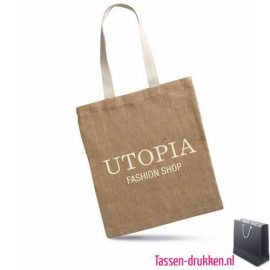 Milieuvriendelijke jute tas bedrukt, jute tas bedrukt, bedrukte jute tas met logo
