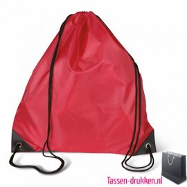 Rugzakje goedkoop bedrukken rood, rugzakje bedrukt, bedrukte rugzak, goedkope rugzak
