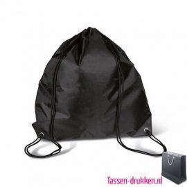 Rugzakje goedkoop bedrukken zwart, rugzakje bedrukt, bedrukte rugzak, goedkope rugzak
